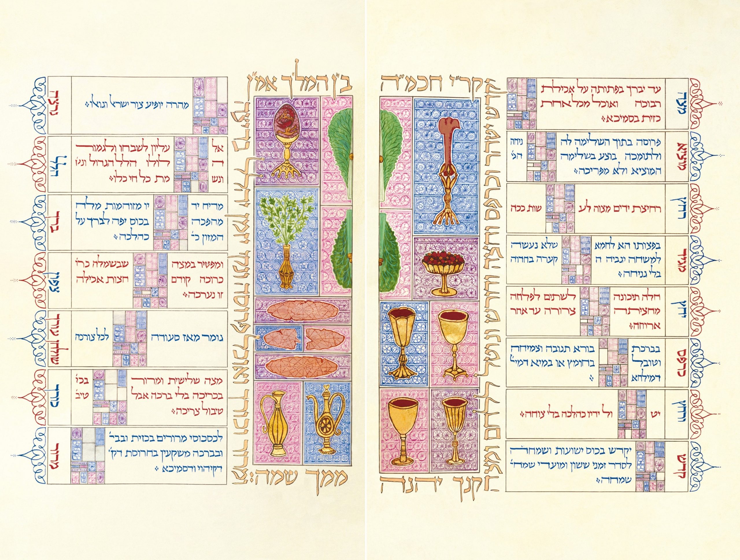 Moss Haggadah Seder 832 ©2024 David Moss Courtesy Bet Alpha Editions